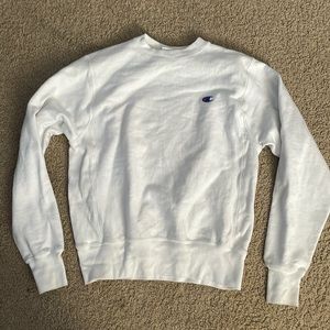 White Champion Crewneck